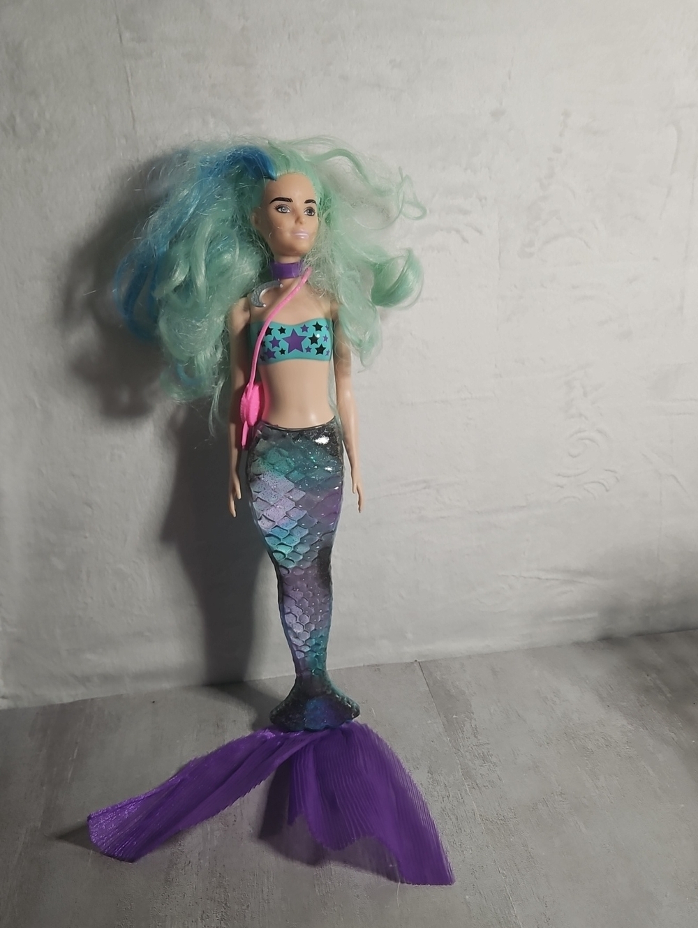 Barbie Color Reveal mermaid fashion doll, likely from the moon and stars